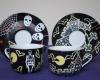 "Dla Emo I"i II, ręcznie malowane filiżanki z porcelany